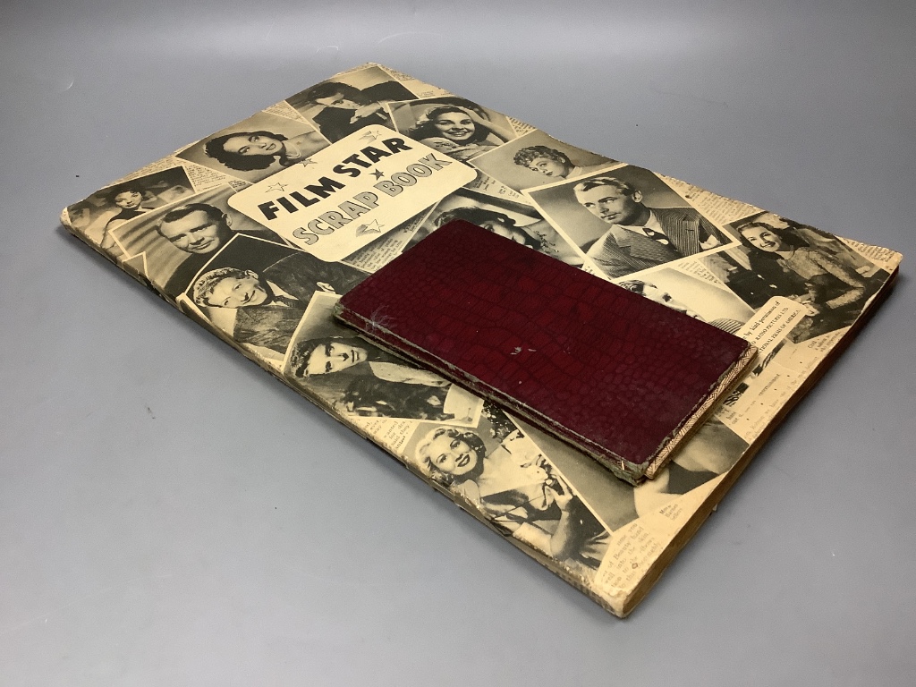 A Film Star scrapbook, containing a collection of photographs of 20th century actors